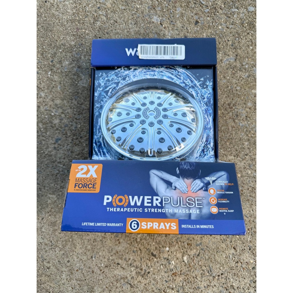 Waterpik PowerPulse Therapeutic Massage 6-Spray Shower Head Chrome XMT-633E